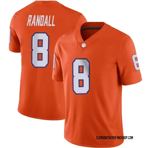 Men's Nike Adam Randall Clemson Tigers Game Orange Football Jersey