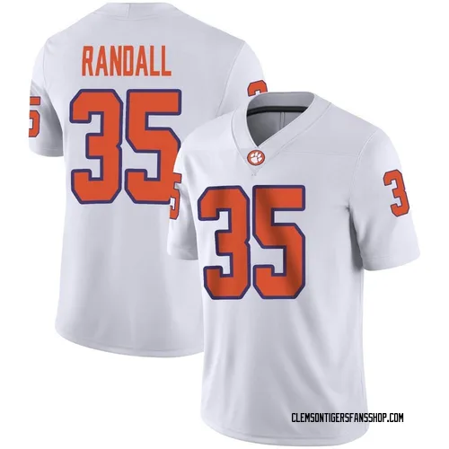 Men's Nike Austin Randall Clemson Tigers Game White Football Jersey