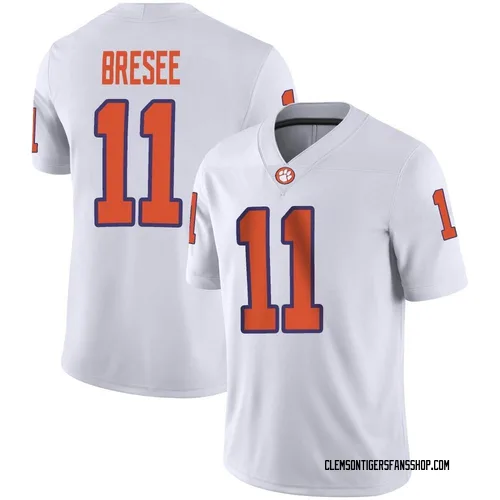 Men's Nike Bryan Bresee Clemson Tigers Game White Football Jersey