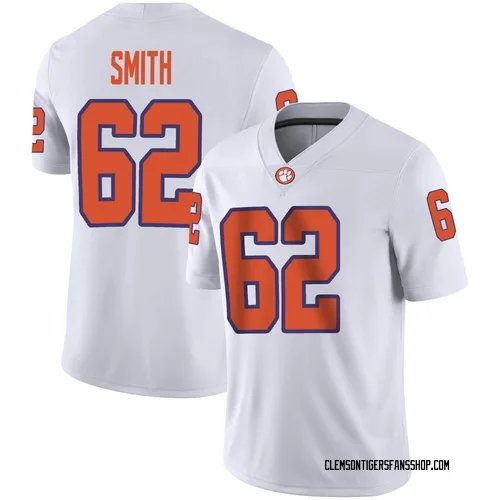 Men's Nike Bryce Smith Clemson Tigers Game White Football Jersey
