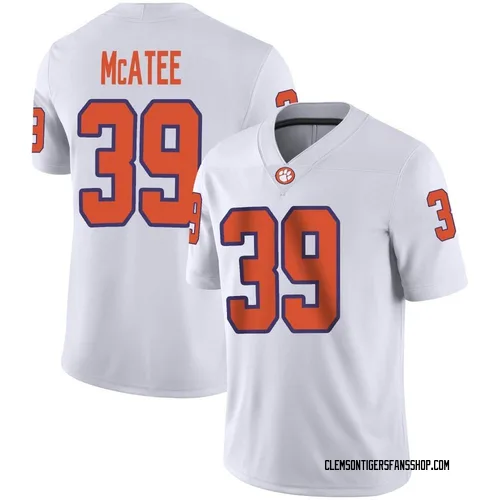 Men's Nike Bubba McAtee Clemson Tigers Game White Football Jersey