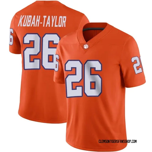 Men's Nike C.J. Kubah-Taylor Clemson Tigers Game Orange Football Jersey