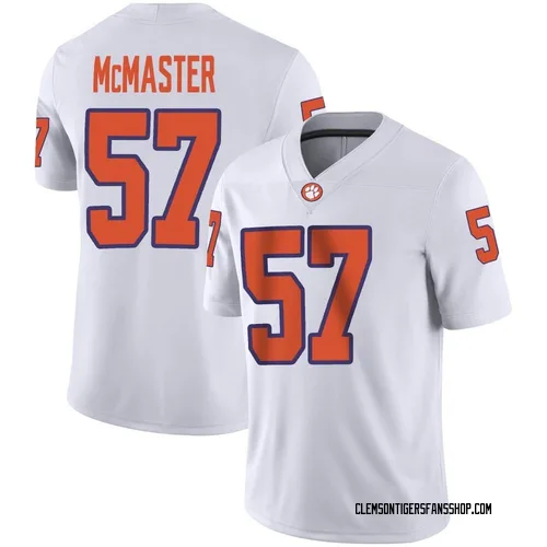 Men's Nike Chandler McMaster Clemson Tigers Game White Football Jersey