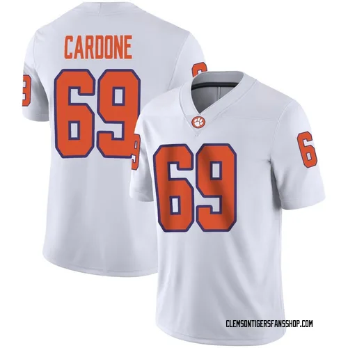 Men's Nike Dominic Cardone Clemson Tigers Game White Football Jersey