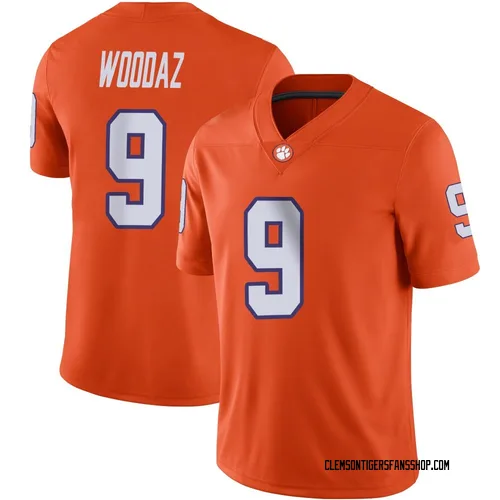 Men's Nike Drew Woodaz Clemson Tigers Game Orange Football Jersey