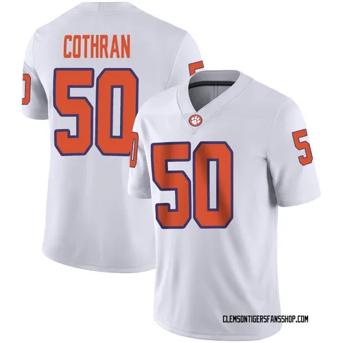 Men's Nike Fletcher Cothran Clemson Tigers Game White Football Jersey