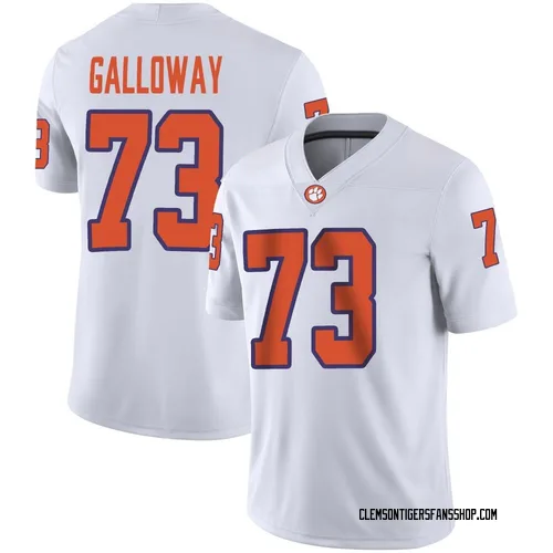 Men's Nike Hayes Galloway Clemson Tigers Game White Football Jersey