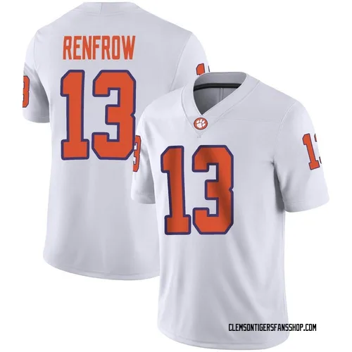 Men's Nike Hunter Renfrow Clemson Tigers Game White Football Jersey