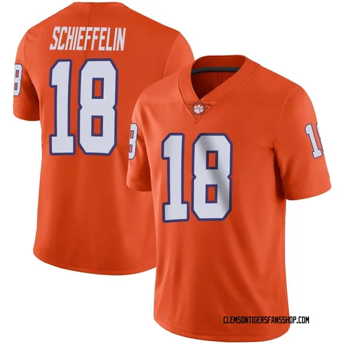 Men's Nike Ian Schieffelin Clemson Tigers Limited Orange Football Jersey