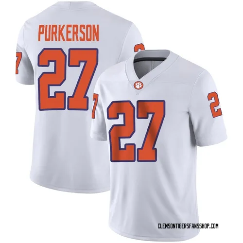 Men's Nike Jack Purkerson Clemson Tigers Game White Football Jersey