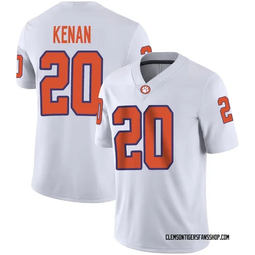 Men's Nike Jakarrion Kenan Clemson Tigers Game White Football Jersey
