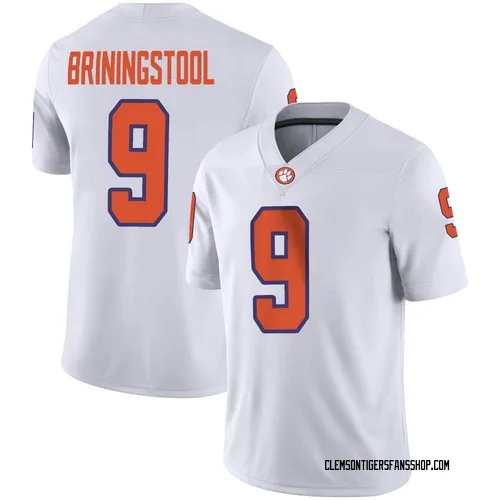 Men's Nike Jake Briningstool Clemson Tigers Game White Football Jersey