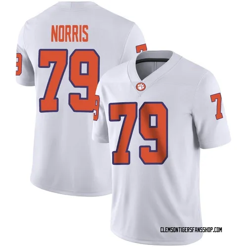 Men's Nike Jake Norris Clemson Tigers Game White Football Jersey