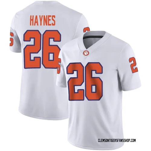 Men's Nike Jay Haynes Clemson Tigers Game White Football Jersey