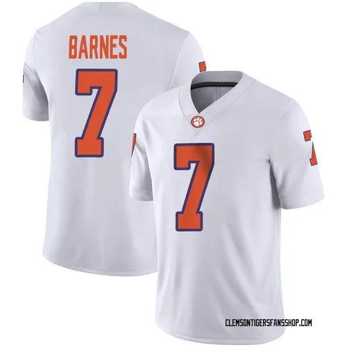 Men's Nike Khalil Barnes Clemson Tigers Game White Football Jersey