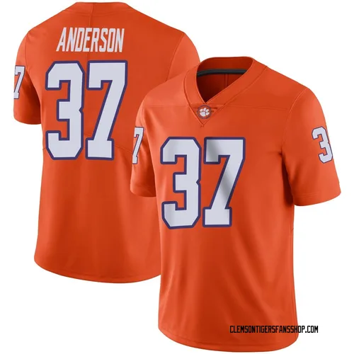 Men's Nike Logan Anderson Clemson Tigers Limited Orange Football Jersey