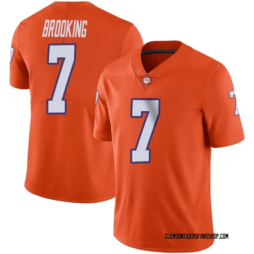 Men's Nike Logan Brooking Clemson Tigers Limited Orange Football Jersey