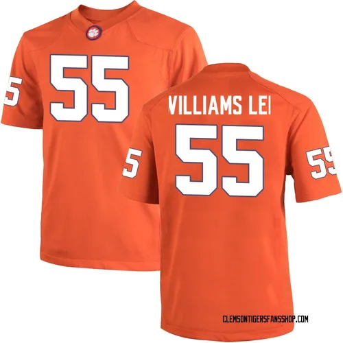 Men's Nike Makhi Williams Lee Clemson Tigers Game Orange Team Color College Jersey