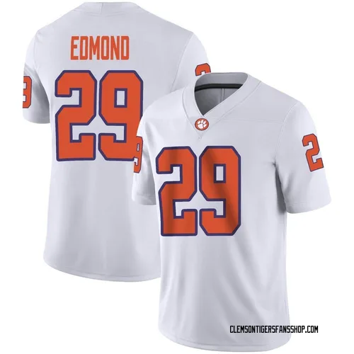 Men's Nike Marcus Edmond Clemson Tigers Game White Football Jersey