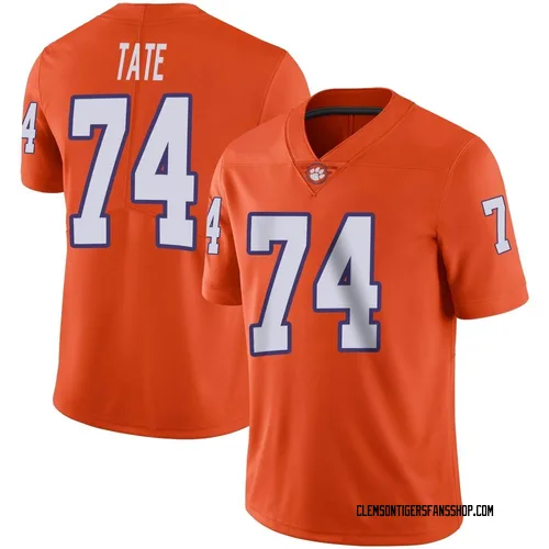 Men's Nike Marcus Tate Clemson Tigers Limited Orange Football Jersey