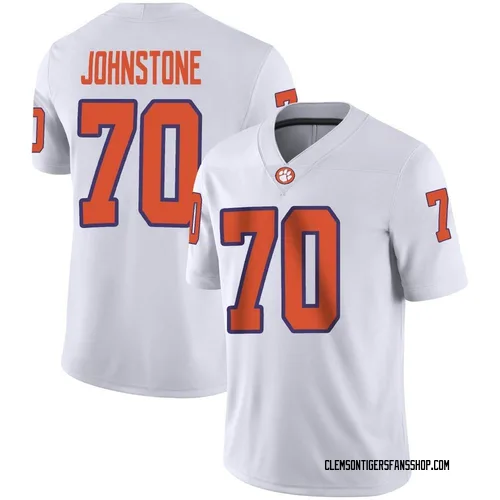 Men's Nike Mason Johnstone Clemson Tigers Game White Football Jersey