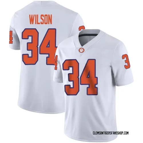 Men's Nike Max Wilson Clemson Tigers Game White Football Jersey