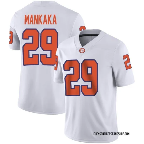 Men's Nike Michael Mankaka Clemson Tigers Game White Football Jersey