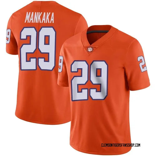 Men's Nike Michael Mankaka Clemson Tigers Limited Orange Football Jersey