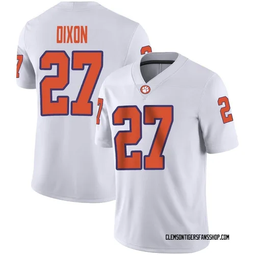 Men's Nike Noah Dixon Clemson Tigers Game White Football Jersey
