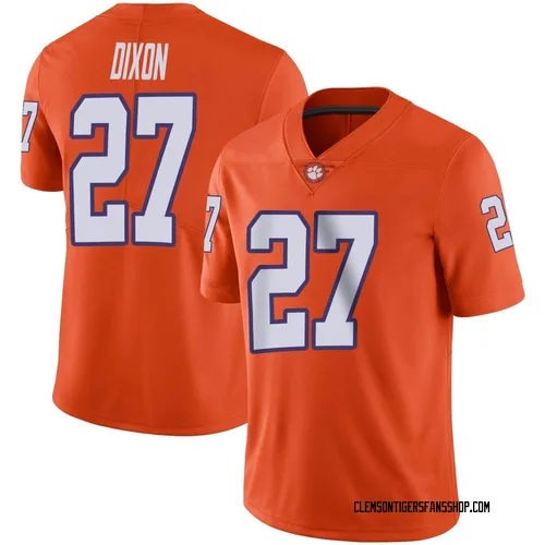 Men's Nike Noah Dixon Clemson Tigers Limited Orange Football Jersey