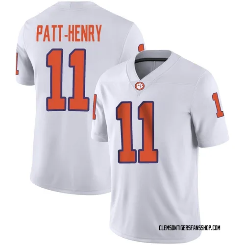 Men's Nike Olsen Patt-Henry Clemson Tigers Game White Football Jersey