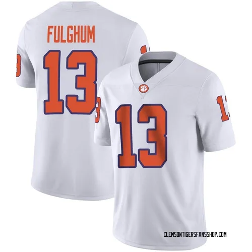 Men's Nike Parker Fulghum Clemson Tigers Game White Football Jersey