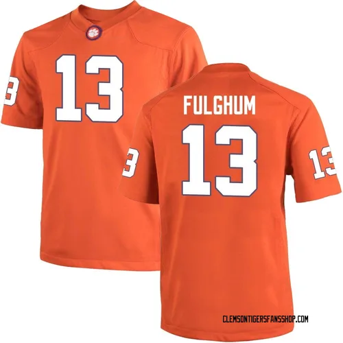 Men's Nike Parker Fulghum Clemson Tigers Replica Orange Team Color College Jersey