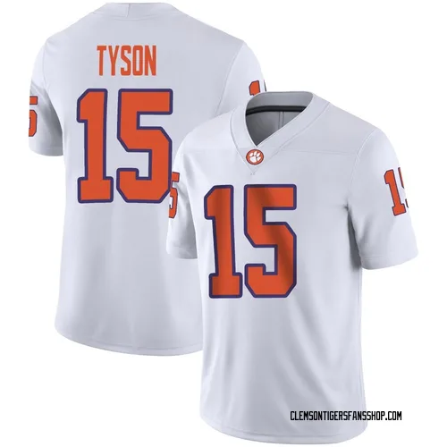Men's Nike Paul Tyson Clemson Tigers Game White Football Jersey