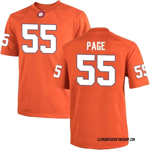 Men's Nike Payton Page Clemson Tigers Game Orange Team Color College Jersey