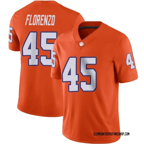 Men's Nike Philip Florenzo Clemson Tigers Game Orange Football Jersey