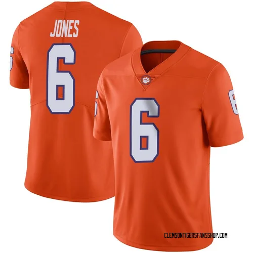 Men's Nike Ricardo Jones Clemson Tigers Limited Orange Football Jersey