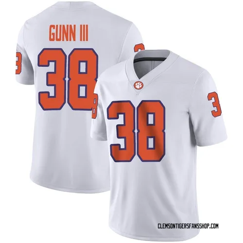 Men's Nike Robert Gunn III Clemson Tigers Game White Football Jersey