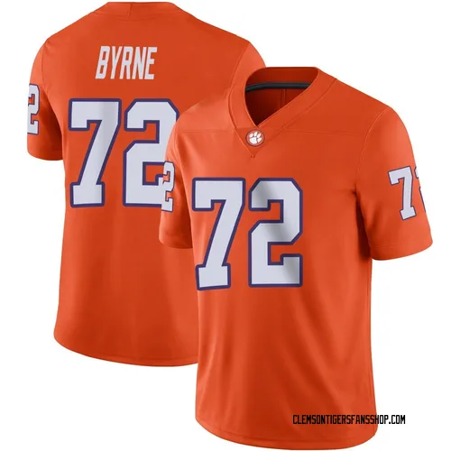 Men's Nike Rowan Byrne Clemson Tigers Game Orange Football Jersey