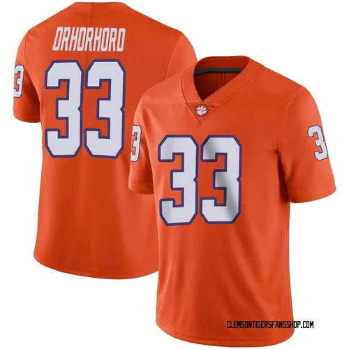 Men's Nike Ruke Orhorhoro Clemson Tigers Limited Orange Football Jersey