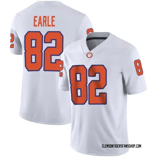 Men's Nike Sam Earle Clemson Tigers Game White Football Jersey