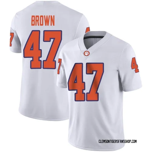 Men's Nike Sammy Brown Clemson Tigers Game White Football Jersey