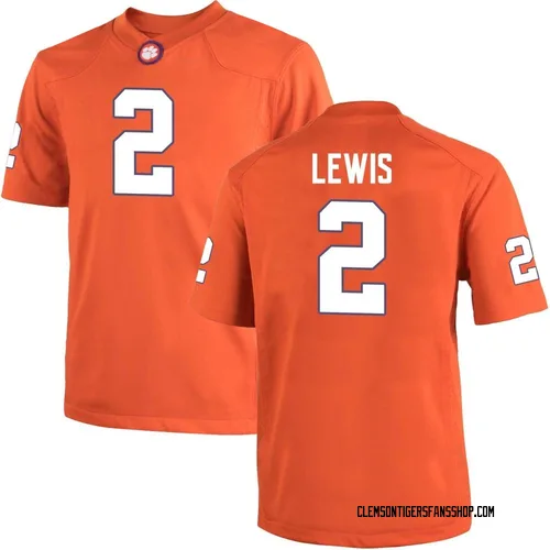 Men's Nike Shelton Lewis Clemson Tigers Game Orange Team Color College Jersey
