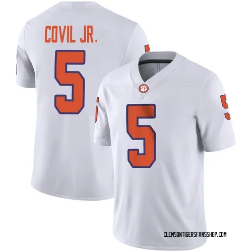 Men's Nike Sherrod Covil Jr. Clemson Tigers Game White Football Jersey
