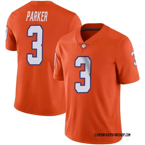 Men's Nike T.J. Parker Clemson Tigers Limited Orange Football Jersey