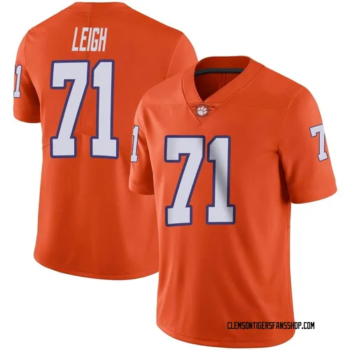 Men's Nike Tristan Leigh Clemson Tigers Limited Orange Football Jersey