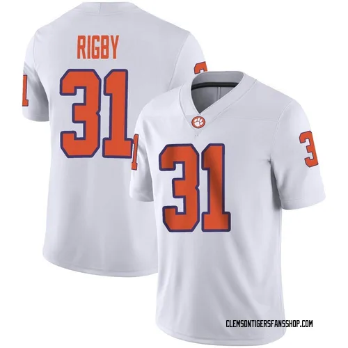 Men's Nike Tristen Rigby Clemson Tigers Game White Football Jersey