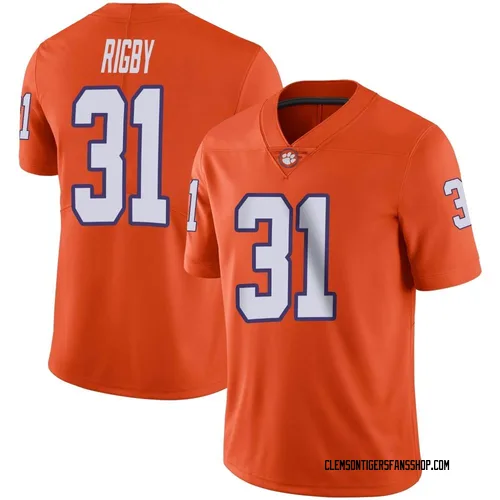 Men's Nike Tristen Rigby Clemson Tigers Limited Orange Football Jersey