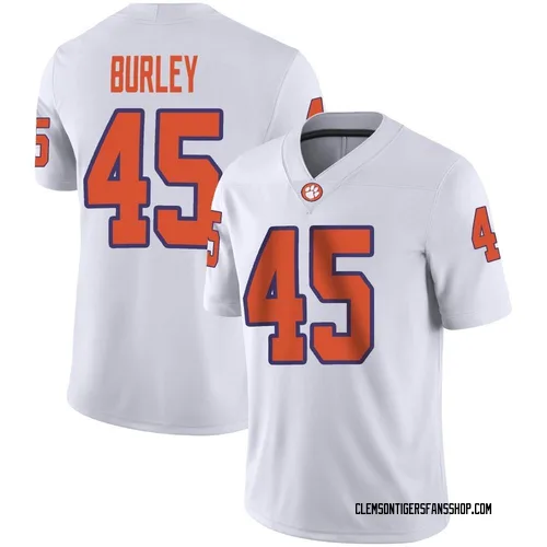 Men's Nike Vic Burley Clemson Tigers Game White Football Jersey