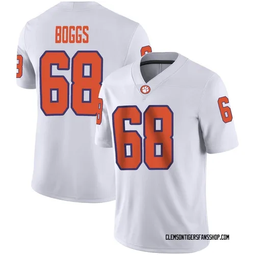 Men's Nike Will Boggs Clemson Tigers Game White Football Jersey